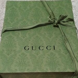 Gucci Olive Green Box with Ribbon
